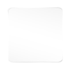 blank empty white square adhesive label with transparent shadow vector illustration