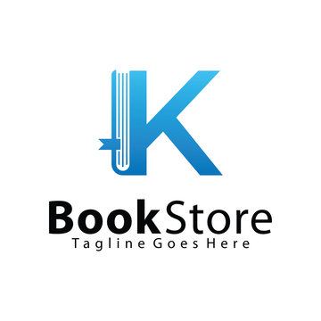 Letter K, Book Store logo design template