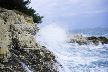 Cliffs with wave