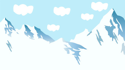 Snow Landscape Vectore Background