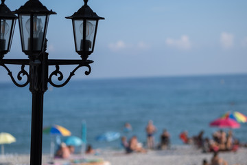 the lantern and the beach