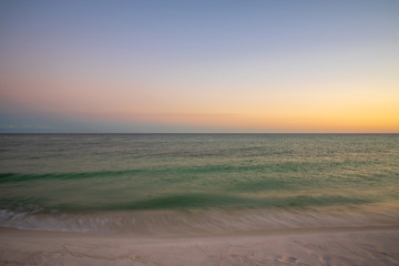 peaceful sunset scene over the Gulf of Mexico