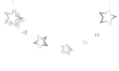 Stern Band Banner Welle Wellen Schwung Sterne Star Stars Silber Grau