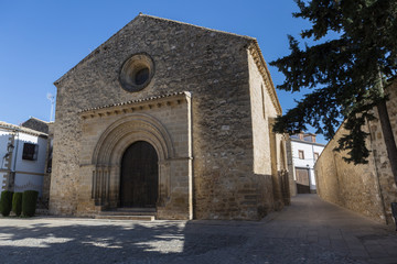 Fototapeta premium Romanesque church of Santa Cruz, Baeza, Province of Jaen, Andalusia, Spain