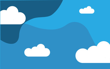 Sky background, vector illustration