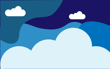Sky blue background vector illustration