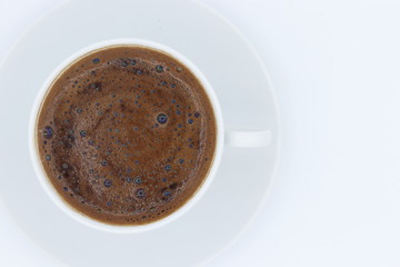 Turkish coffee on  a white background