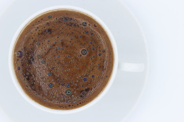 Turkish coffee on  a white background