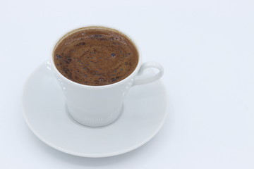 Turkish coffee on  a white background