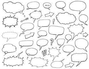 Fototapeta premium comic speech bubbles set