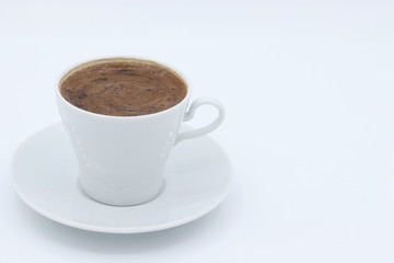 Turkish coffee on  a white background