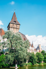 Fototapeta premium Vajdahunyad Castle at City Park in Budapest, Hungary