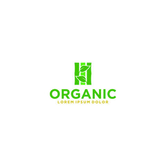 Organic farming logo design - eco nature green leaf