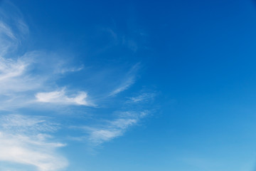 Fantastic soft white cloud against blue sky background soft focus