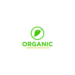 Organic farming logo design - eco nature green leaf
