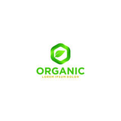 Organic farming logo design - eco nature green leaf