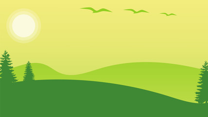 Obraz premium Background of landscape with mountain illustration