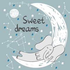 Vector sleeping sheep