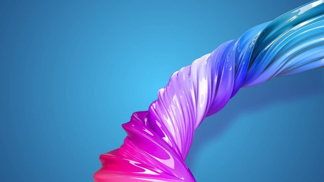 abstract background with gradient blue red color stripes that moving in a circle and shiny in 4k. 3d seamless looped animation. Use luma matte as alpha chanel circular structure