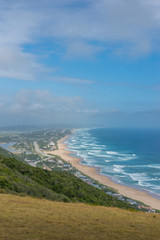 Epic sea beach and seaside town nature landscape. Wilderness, South Africa