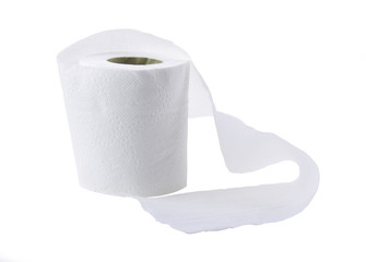 Toilet paperisolated on white background