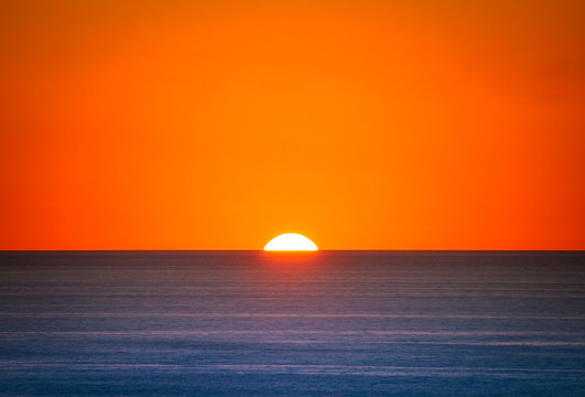 the sun is almost set at capo sandalo in the Island of San Pietro, Sardinia © stefano