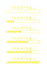 Yellow loading bar. vector illustration