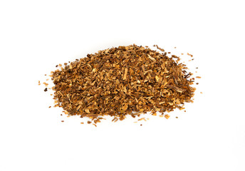 A bunch of makhorka (Nicotiána rústica) tobacco