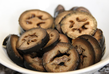 Black candied walnuts a specialty