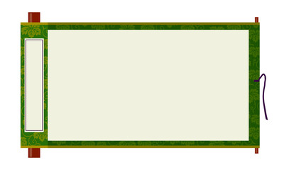 イラスト：和の素材　巻物