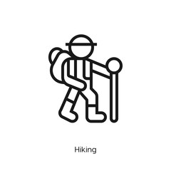 hiking icon vector