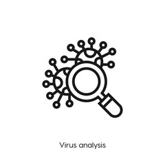 virus analysis icon vector