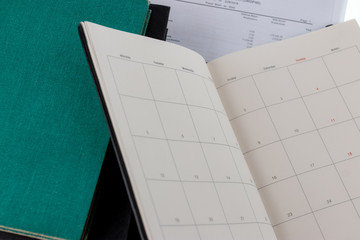 Diary yearly planner 2020, Beginning a new life concept