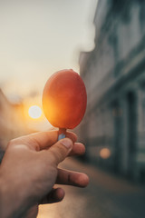 Eis im Sonnenuntergang