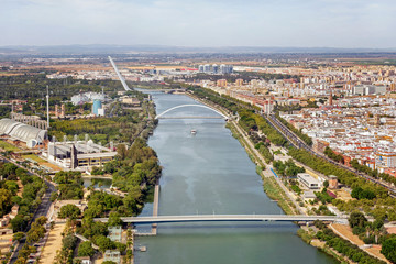 Aerial view of beautiful Seville, Spain