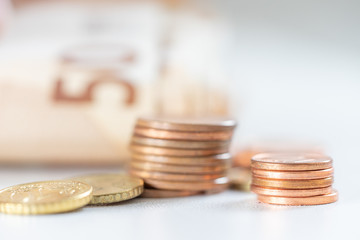 billets euros et pièces