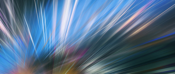 Panoramic high speed technology concept, soft light abstract background