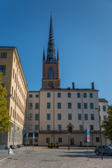 Old houses on the isalnd Riddarholmen in stockholm
