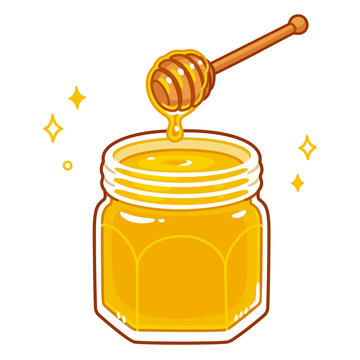 Cartoon honey jar