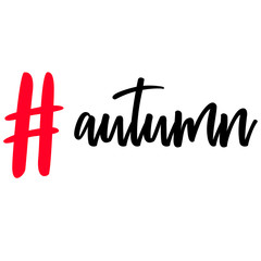 autumn hashtag symbol vector