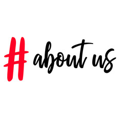 about us hashtag symbol vector