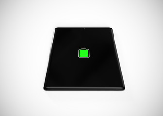 Tablet Pad Charging Battery Fully Charged 3D Render