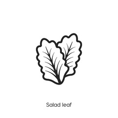 salad leaf icon vector symbol