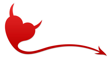 The stylized symbol with red heart.