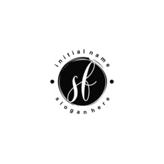 SF Initial beauty monogram logo vector
