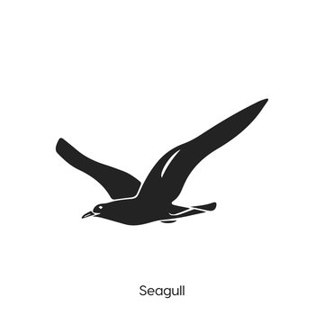seagull icon. seagull icon vector. Linear style sign for mobile concept and web design. seagull symbol illustration.	
