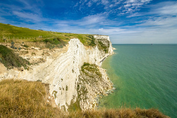 White Cliffs of Dover in Kent area at the southeast of England