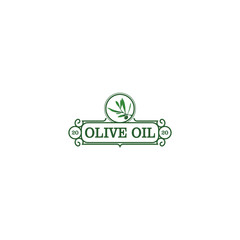 Olive oil logo for product label - food herb nature