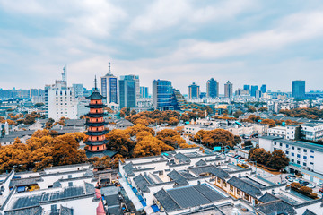 Scenery of Tianfeng Tower in Ningbo, Zhejiang, China