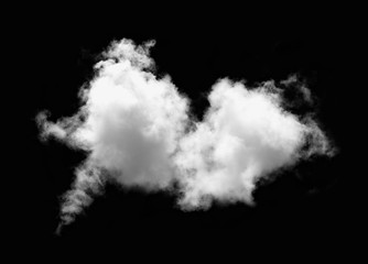 white Clouds on black background.